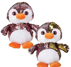 10" SEQUINIMALS PENGUIN ASSORTMENT LLB Plush Toys