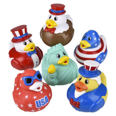 3.5" Patriotic Rubber Duck Assortment 12ct LLB kids toys