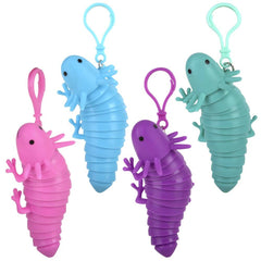 4" Wiggle Sensory Axolotl Backpack Clip 12ct LLB Backpack