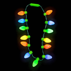 25" LIGHT-UP RETRO CHRISTMAS LIGHTS NECKLACE  Light-up Toys