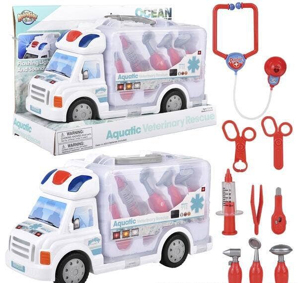 AQUATIC VETERINARY KIT RESCUE TRUCK LLB Car Toys