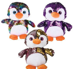 10" SEQUINIMALS PENGUIN ASSORTMENT LLB Plush Toys