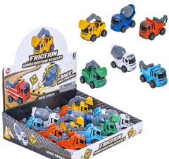 4" Die-Cast Construction Vehicles 12/Display Car Toys