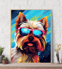 Yorkshire Terrier POP-ART Canvas Wall Art print