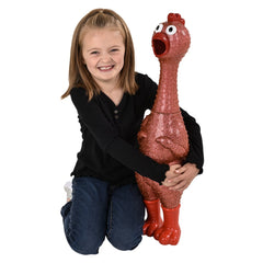 24" Giant Sparkle Rubber Chicken 6ct LLB kids toys