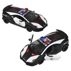 5" Diecast Pull Back Lamborghini Sesto Elemento Police Car