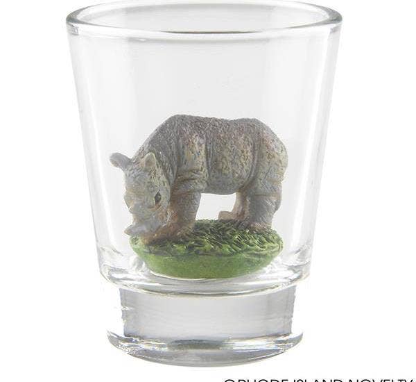 RHINO DECORATIVE SHOT GLASS LLB kids toys