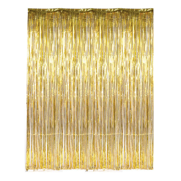 GOLD FOIL FRINGE CURTAIN 36