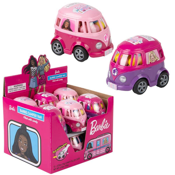 Barbie Pull Back Gumball Camper Van 12ct- LLB Candy