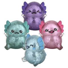 2.25" Squish Sticky Axolotl 12ct LLB Squishy Toys