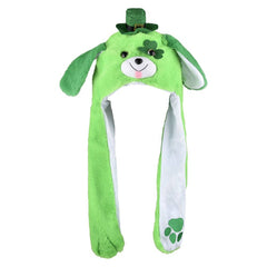 St. Patricks Day Plush Dog Popping Ear Hat Plush Toy