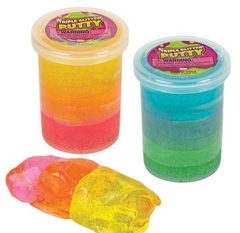 3" TRI COLOR GLITTER PUTTY LLB Slime & Putty