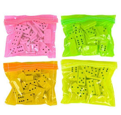 MINI DOMINOES WITH NEON POUCH LLB kids toys