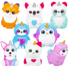 Jumbo Squish Sparkle Eye Mix 9"-10" 12pc Case