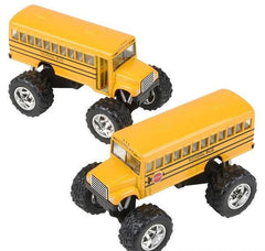 5" DIE-CAST PULL BACK BIG WHEEL SCHOOL BUS LLB Car Toys