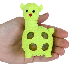 3.5" SQUEEZY BEAD ALPACA BALL LLB Squishy Toys