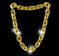 38" LIGHT-UP BIG CHAIN GOLD NECKLACE LLB Light-up Toys