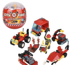 3" BUILDING BLOCK FIRE RESCUE ASSORTMENT  kids Accessories