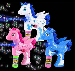 7" LIGHT AND SOUND UNICORN BUBBLE BLASTER LLB kids toys