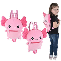 Axolotl Plush Mini Backpack 11.5"x14"- LLB Toys