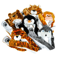 plush ANIMAL HAT MIX WITH LONG PAWS 35"