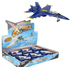 9" DIE-CAST PULL BACK F-18 BLUE ANGEL LLB Car Toys