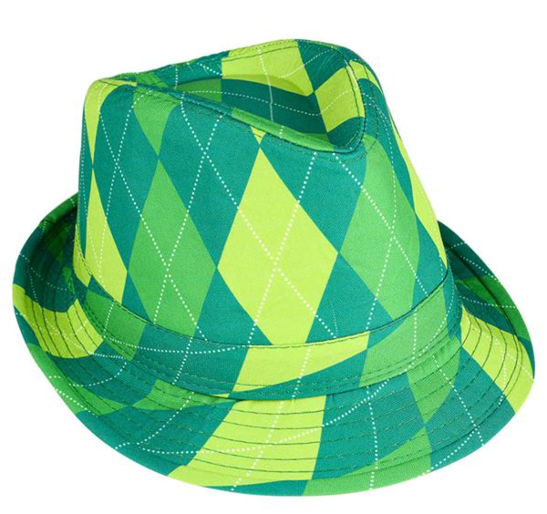 GREEN PLAID FEDORA LLB kids toys