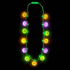 25" Light-Up Jack-O-Lantern Necklace - Assorted Colors