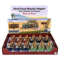 1949 Ford Woody Wagon with Surfboard - 5" Diecast Car