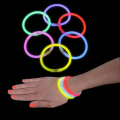 8" 100PC GLOW BRACELET ASSORTMENT