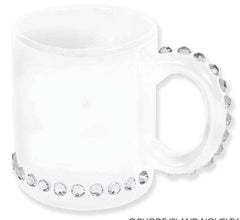 CERAMIC WHITE MUG W/RHINESTONE LLB kids toys