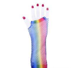 RAINBOW FISHNET FINGERLESS LONG GLOVE LLB kids toys