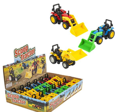 6" DIE-CAST SCOOP TRACTOR LLB Car Toys