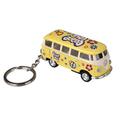 2.5" Diecast Pull Back 1962 VW Bus Keychain /Printing-Pastel