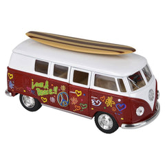 5" Diecast Pull Back 1962 VW Bus/Surfboard