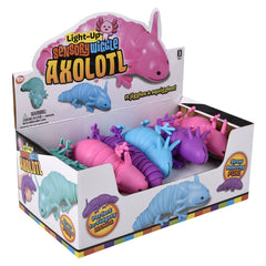 7.5" Light-Up Wiggle Sensory Axolotl - LLB Toys