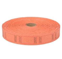 BLANK SINGLE TICKET ROLL ORANGE LLB kids toys