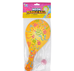 9" NEON PADDLE BALL GAME LLB kids toys