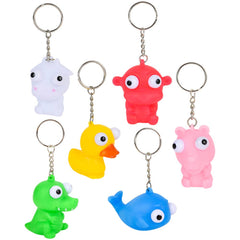 2" SQUEEZE ANIMAL POPPING EYE KEYCHAIN LLB Keychain