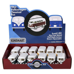 5" Diecast Pull Back 1962 VW Bus