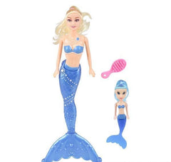 12.5" Mermaid & Mini Mermaid Doll Play Set -Kids Accessories