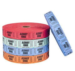 ADMIT ONE SINGLE ROLL TICKETS 2000/ROLL LLB kids toys