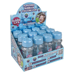 Bubblelick Sour Blue Raspberry Bubbles 12ct LLB kids toys