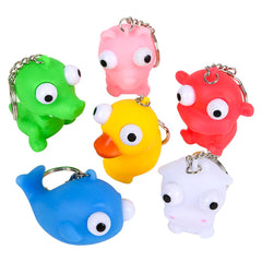 2" SQUEEZE ANIMAL POPPING EYE KEYCHAIN LLB Keychain