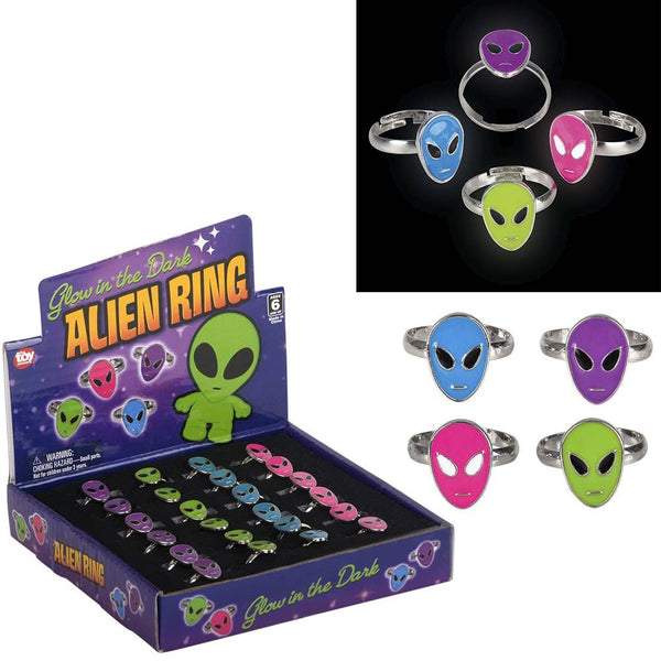 Glow In The Dark Alien Ring 1/2