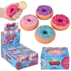 3" Squish And Stretch Donut 12ct- LLB Toys