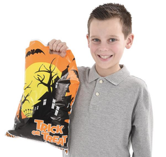 11"x17" HAUNTED HOUSE TRICK OR TREAT BAG  kids Accessories