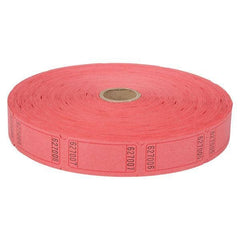 BLANK SINGLE TICKET ROLL RED LLB kids toys