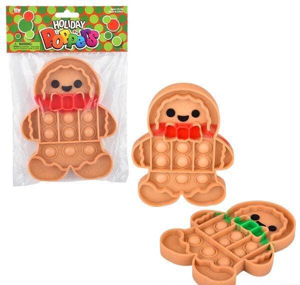 GINGERBREAD MAN GLITTER BUBBLE POPPES 6