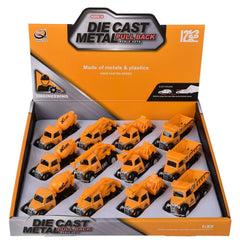 3" Die Cast Pull Back Construction Vehicles -LLB Toys